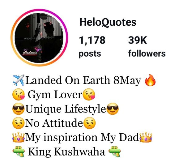 Badmashi Instagram Bio Attitude