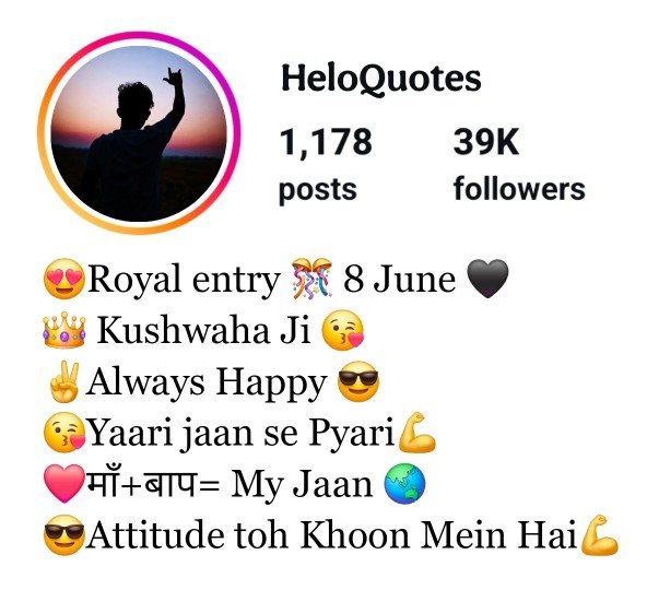 Attitude Kushwaha Bio For Instagram