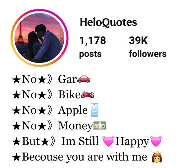 Love Relationship Bio For Instagram