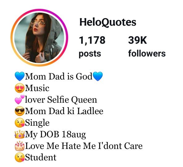 Instagram Bio Mom Dad Lover