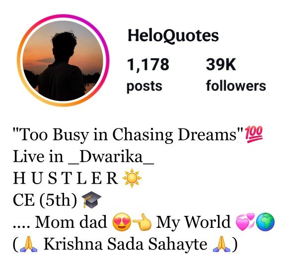 Dwarikadhis & Radha Krishna Bio For Instagram