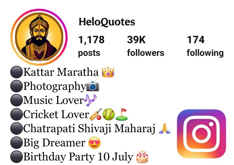 Shivaji Maharaj Bio For Instagram