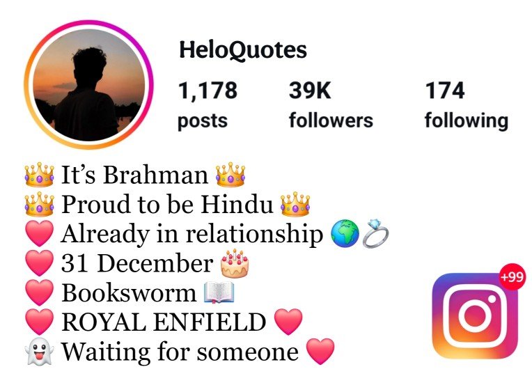 Brahman Bio For Instagram